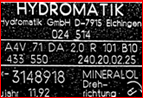 revision pompe HYDROMATIK A4V 71 DA 2.0 R 101 B10